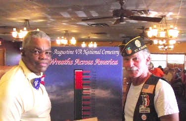 Dan Blackman with American Legion Post 37 officer Kevin McKeefery. Contributed photo.