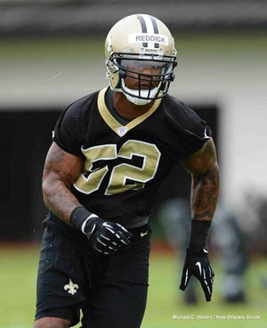 New Bern High and University of North Carolina alum Kevin Reddick is competing for a roster spot at the New Orleans Saints Training Camp.