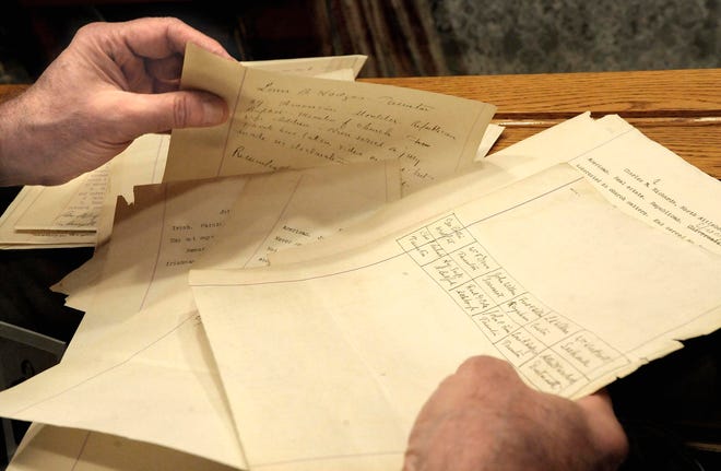 An attorney's notes taken during jury selection at the Borden trial will be part of the upcoming exhibit.