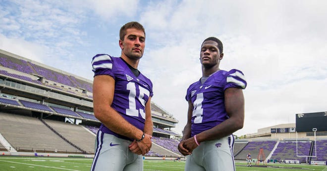 Kansas State quarterbacks Jake Waters, left, and Daniel Sams are competing for the starting job under center. Sams backed up Collin Klein last season, while Waters led Iowa Western to a junior college national championship.