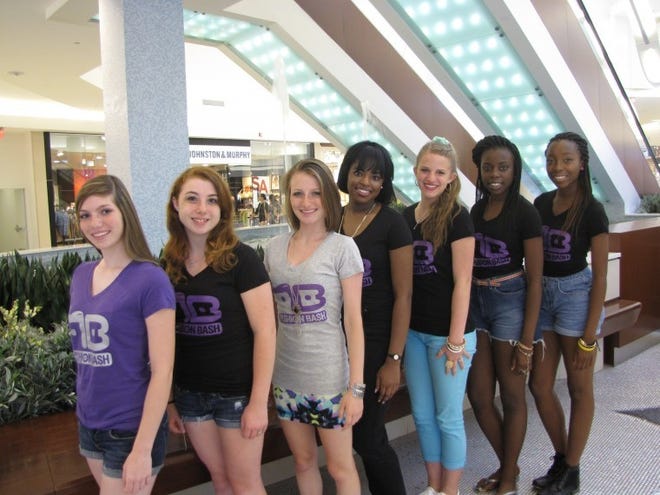Local members of the Cherry Hill Mall's teen Style Squad are preparing for the Fashion Bash on Aug. 10. The group includes (from left) Brittney Rossi of Maple Shade, Rachel Anderson of Moorestown, Brandy Marks of Tabernacle, Deja Mooring of Beverly, Maura Aleardi of Moorestown, Frances Metzger and Clarice Metzger, both of Evesham.
