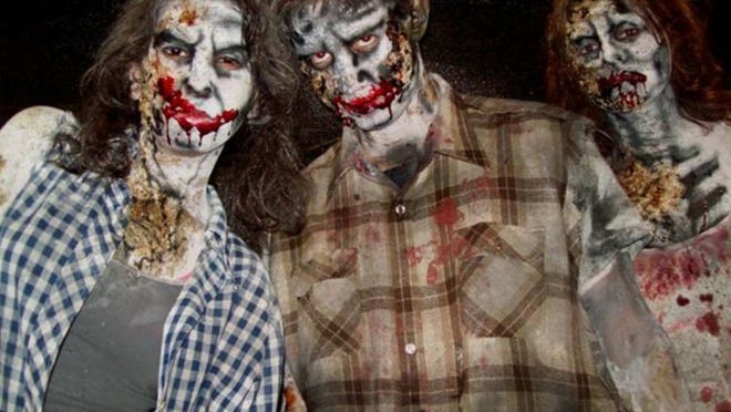 Zombies, with makeup by local make-up artist Raquel McInnis.
