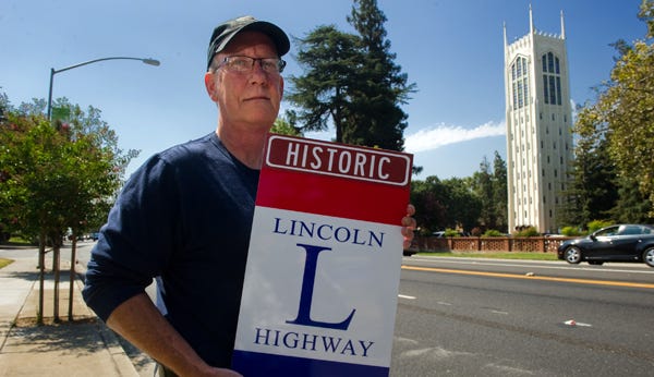 History buff Kevin Shawver has started a campaign to post signs marking the route of America's first transcontinental highway, the Lincoln Highway, through Stockton.