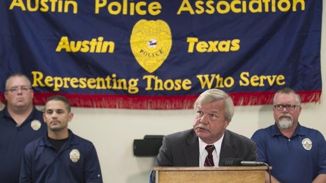 During a news conference Wednesday, Austin Police Association President Wayne Vincent called on the city to investigate who leaked confidential information to the American-Statesman about a fatal officer-involved shooting.