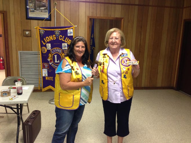 Marla Berthelot – Lion Past President and Gladys Callegan – Incoming Lion President