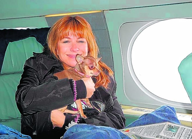 Jill Zarin, of "The Real Housewives of New York City," flies on a private 
jet with her Chihuahua, Ginger. Zarin had to fly to California but wouldn't 
leave her sick dog. So she hired a vet to go with them.COURTESY PHOTO