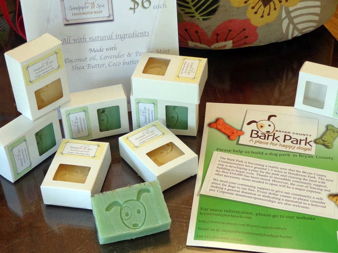 Courtesy of Leslie Francis Bark Park soap is available at PawParazzi on Ford Avenue in Richmond Hill.