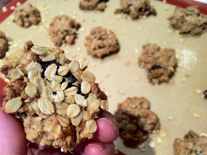 Healthy oatmeal-raisin cookies.