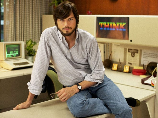 Ashton Kutcher plays Steve Jobs in the biopic "Jobs."