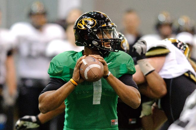 Missouri Coach Gary Pinkel says he is excited to see what a healthy James Franklin can do for the Tigers this year.
