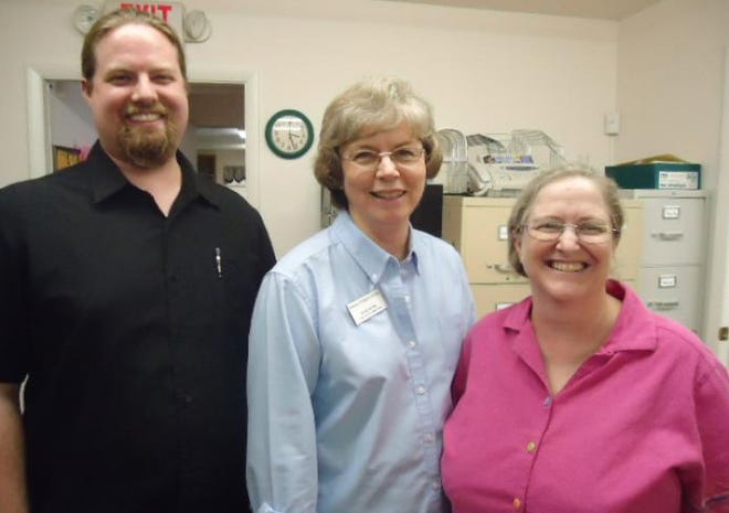 At Manatee Religious Services, from left, Joel Mimbs, office manager; Lexie 
O. Taylor, executive director; and Jane Darling, secretary.
CORRESPONDENT PHOTO / J. NIELSEN