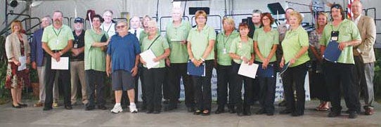 Submitted photo - Nineteen Skylands Ride drivers received Safety Awards during Senior Day festivities at the New Jersey State Fair.