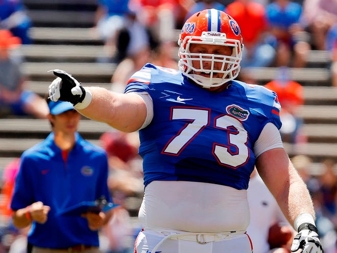Florida redshirt sophomore Tyler Moore was the first true freshman to open the season as an offensive line starter for Nebraska in 2011 before joining the Gators this season.