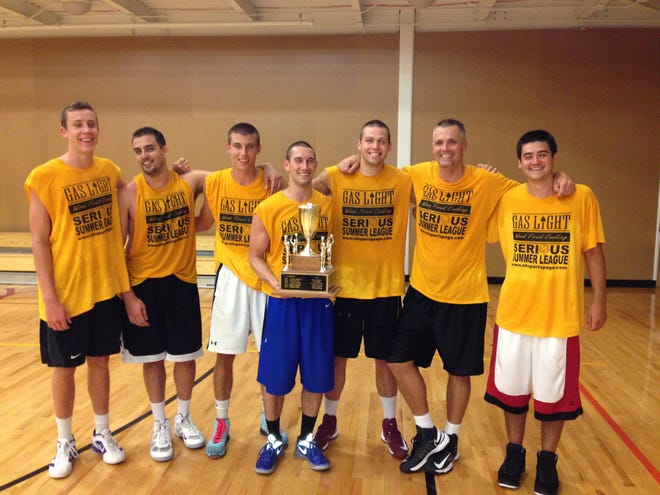 Seacoast Ticket captured the Serious summer basketball league championship Sunday night in Portsmouth. Team members in the photo are Duncan Robinson, George Tsougranis, Zach Leal, Chris Petzy, Tom Dowd, Marcus O’Neil and John Mulvey.