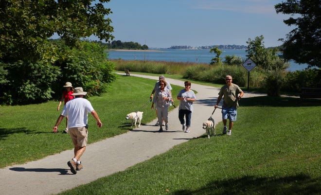Webb State Park in Weymouth offers miles of walking trails, scenic waterfront vistas and a picnic pavillion and shaded picnic sites. Activity is brisk Saturday, August 10, 2013