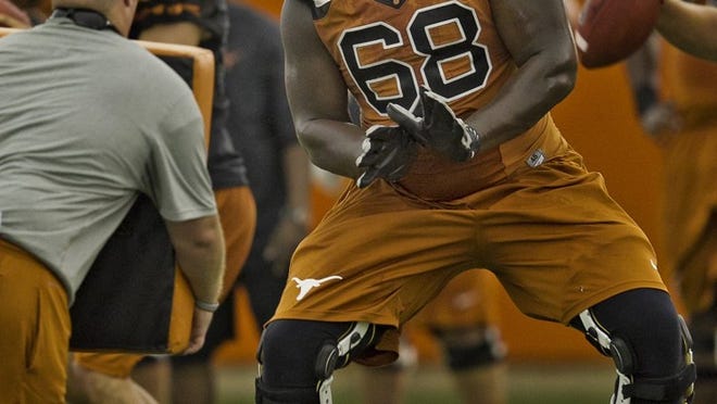 Offensive lineman Desmond Harrison’s return to the team could make a large impact on Texas’ eventual starting lineup. He’s expected to take over at left tackle, which could create a ripple effect on the starting front.
