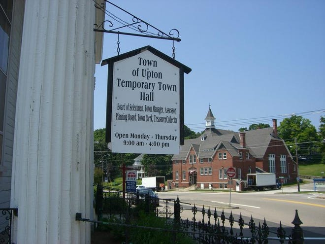 Upton Town Hall's temporary residence.