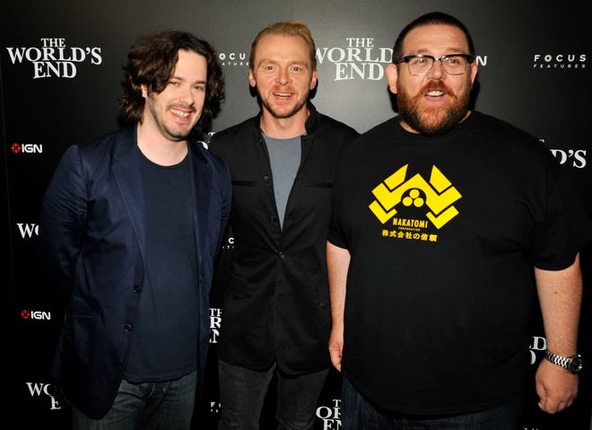Director Edgar Wright, and actors, Simon Pegg, and Nick Frost attend the "The World's End" party on Day 2 of Comic-Con International in San Diego, Calif., in July.