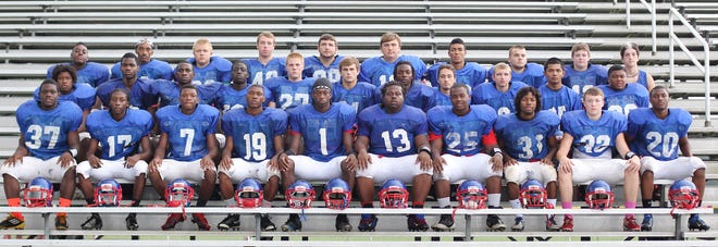 The West Craven Eagles pose for a team picture before practice last week. The Eagles travel to Edenton Holmes Friday night to open the season.