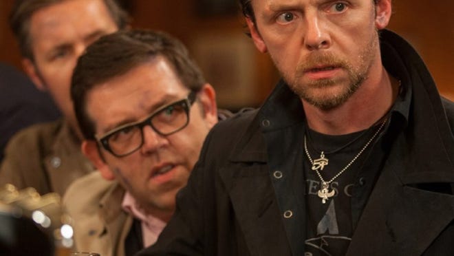 A pub crawl on Sept. 1 will end with a screening of “The World’s End,” starring Simon Pegg, right, and Nick Frost.