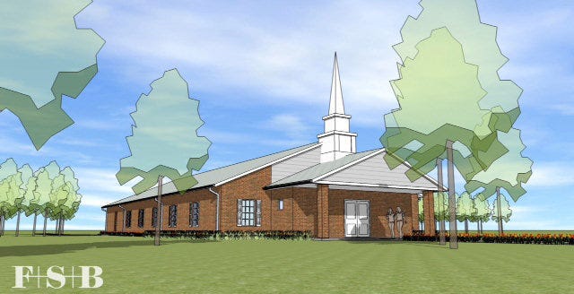 An architect's rendering shows the new prison chapel to be built in September at Mabel Bassett Correctional Center in McLoud. Provided
