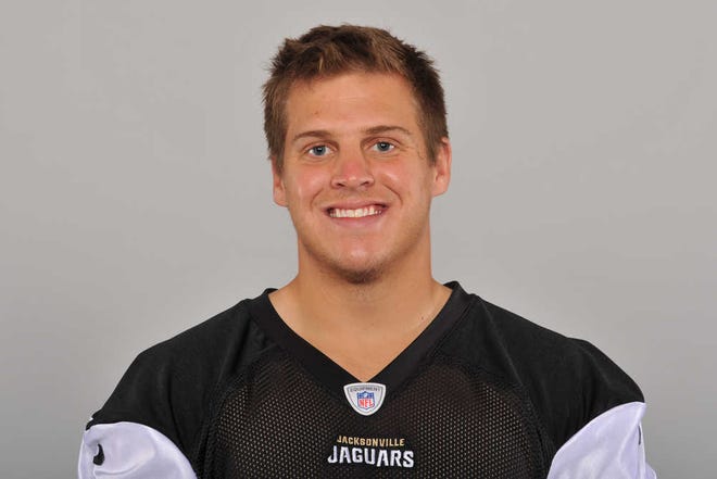 This is a 2013 photo of Carson Tinker of the Jacksonville Jaguars NFL football team. This image reflects the Jacksonville Jaguars active roster as of Monday, June 10, 2013 when this image was taken. (AP Photo)