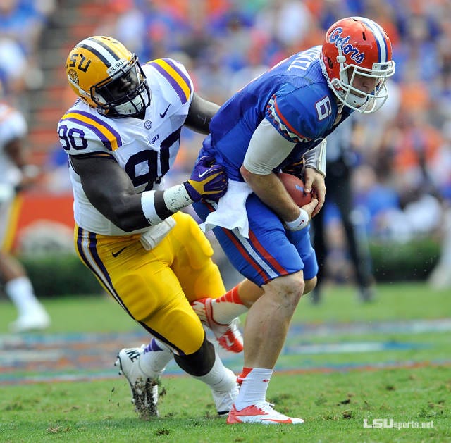 Defensive lineman Anthony Johnson made first-team All-SEC. Photo by LSUsports.net.