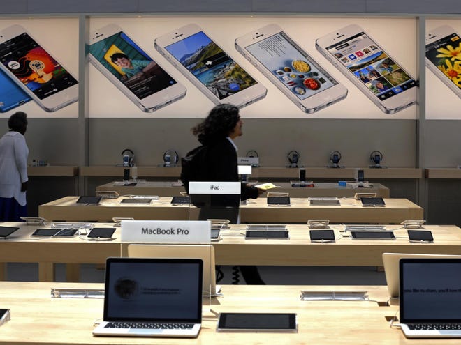The Apple store in Santa Monica, Calif., is seen Thursday, May 9, 2013. (AP Photo / Reed Saxon)