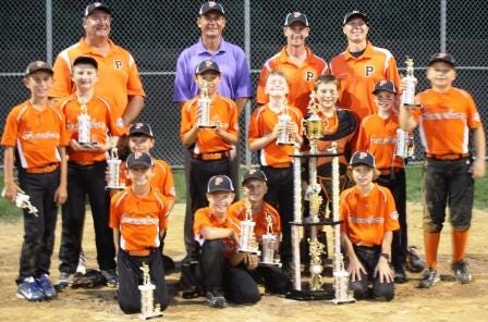 The Pennsbury Curve won the 9-and-under division of the Ben Gallo Tournament. Team members include (front row, from left) William Castner, Ryan Rearden, Brandon Peake and Connor DeLuca. In the second row are Elliot Puckett, Reese Sargent, Justin Mitrovich, Ryan Mateo, Michael Carroll, Reese Hirsh, Kevin Greed and Shane Cangemi. In the third row are coaches Joe Mitrovich, Bob Puckett and Ray Sargent and manager Arty Peake.