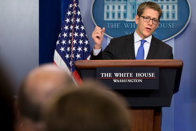 White House press secretary Jay Carney on Tuesday told reporters that 
President Barack Obama has been consulting other world leaders but has not 
yet decided on a course of action in Syria.
AP PHOTO / JACQUELYN MARTIN