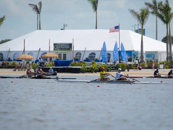 Rowers from across the nation compete in the opening round of the U.S. Rowing Masters National Championships at Nathan Benderson Park on Aug. 15.