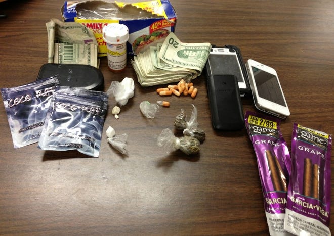 The Iberville Parish Sheriff's Office displays evidence seized in a drug bust.
