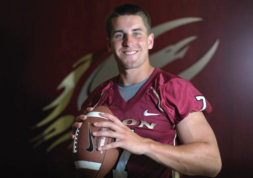 Redshirt junior Mike Quinn has ascended to the role of starting quarterback for Elon's football team.