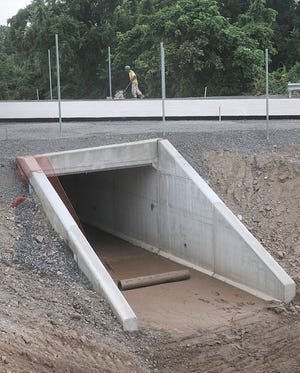File photo of the pedestrian Route 13 underpass in Tullytown, as it was being built in July.