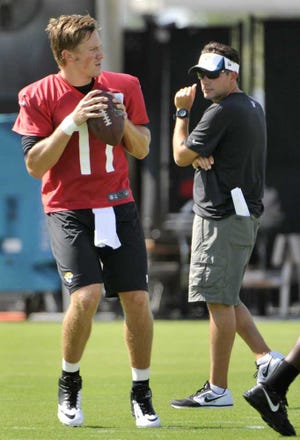 Will.Dickey@jacksonville.com Jaguars quarterback Blaine Gabbert prepares to throw the ball during practice on Monday.