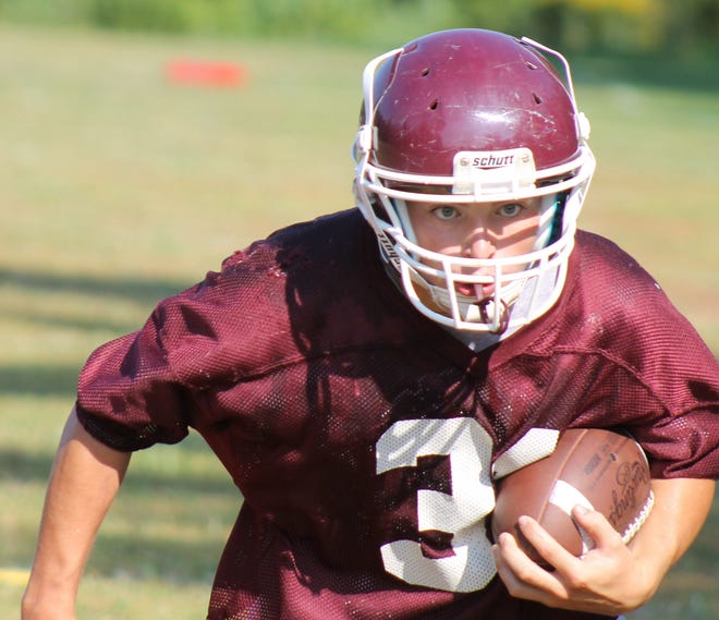 Senior Joe Grenier and the rest of the Noble High School football team are eyeing a possible playoff berth this season.