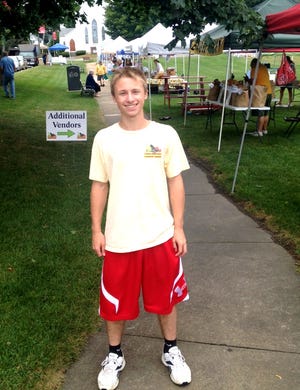Tyler Kenney at the Chelmsford Farmers' Market.