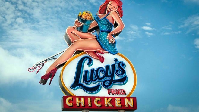 Lucy’s Fried Chicken on Burnet Road sports a sign similar to the one at the original location off South Congress Avenue.