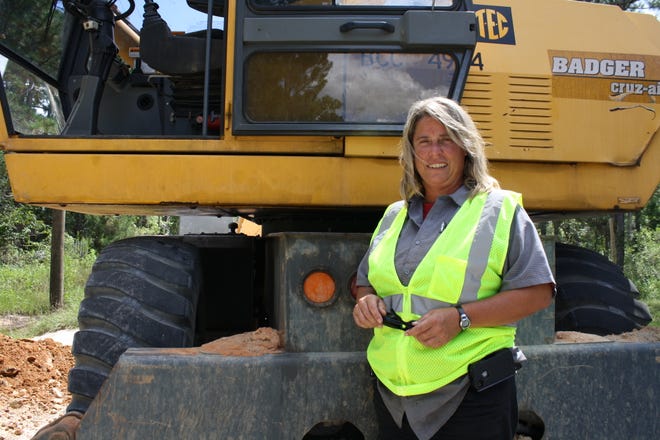 Jones first began working for Walton County as a general laborer in 1996 until she eventually worked her way up to the position of road foreman. Digging up roads in the Badger is just another part of the job, she said.
