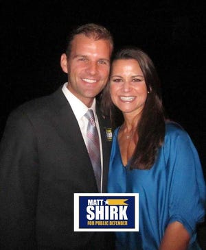 Public Defender Matt Shirk and his wife, Michelle, in a photo from Facebook.