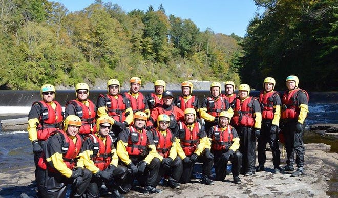 Firefighters from Herkimer, Ilion, Little Falls and Utica completed a four-day swift-water rescue technician course last week. Bradley Vrooman, regional state fire instructor for the state Division of Homeland Security and Emergency Services, instructed the course. SUBMITTED PHOTO