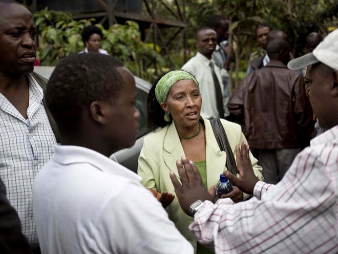 Agnes Mutua, who waited all day to identify her nephew, Christopher Kennedy Chewa, who died in the Westgate Mall attack, is informed Wednesday that the mortuary is refusing to release his body because the police have not yet issued clearance for the release of bodies at the mortuary in Nairobi.
(BEN CURTIS | THE ASSOCIATED PRESS)