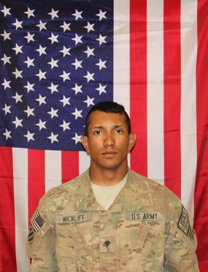Spc. James T. Wickliffchacin, 22, of Edmond, Okla., died Sept. 20 at Brooke Army Medical Center in San Antonio, Texas, of injuries sustained when an improvised explosive device detonated near his dismounted patrol during combat operations in Pul-E-Alam, Afghanistan on Aug. 12. SPC Wickliffchacin, 3rd Infantry Division, was awarded the Purple Heart and Army Commendation Medal with Valor posthumously. Photo provided by the U.S. Army