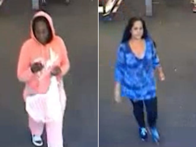 These images show women from a surveillance video posted by the Ocala Police Department.