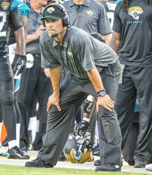 Gary McCullough For the Times-Union Jaguars head coach Gus Bradley say it's time to rethink everything about his team after an 0-4 start.