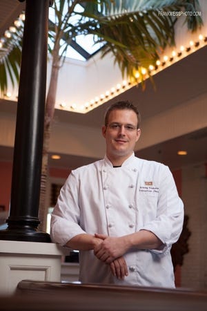 Jeremy Einhorn, executive chef at Congress Hall in Cape May, in the hotel's Blue Pig Tavern.