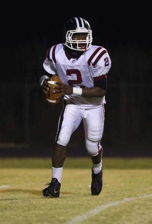 Covenant Christian Academy's Marquil Daigle (2) leads the team with six touchdowns this season.