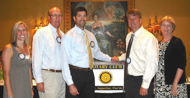 New officers of the Rotary Club of St. Augustine include, from left: Katherine Batenhorst, secretary; Kyle Kovacs, treasurer; Matt Baker, vice president; Chris Callegari, president; and Louise Anderson, president elect. Contributed photo.