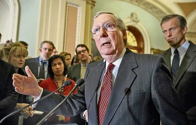 Senate GOP leader Mitch McConnell want the court to overturn the overall limits - $123,200, including a separate $48,600 cap on contributions to candidates, for 2013 and 2014.