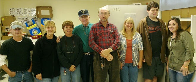 Courtesy photo

 Volunteers Frank, Donna, Nona, Ted, Jim, Phyllis, Michael and Brianna from Plymouth Area Community Closet.
